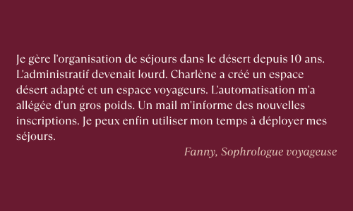 Témoignage cliente galerie retour preuve sociale notion espace sur-mesure template organisation